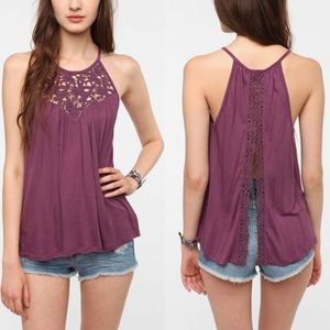 UO Kimchi Blue Lace Open Back Tank M
